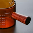 thumbnail image 4 of 2 Tazas Medidoras de Vidrio Espresso con Mango de Madera, Tazas para Medir Bebidas en Onzas , Ámbar + Azul, 4 of 9