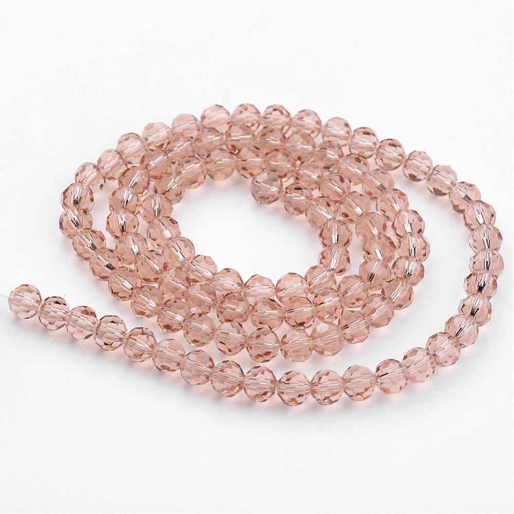 Transparent Glass Bead Strands Imitate Austrian Crystal Faceted(32 Facets) Round Moccasin 8mm Hole: 1mm about 65~67pcs/strand 49~50cm