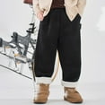 thumbnail image 5 of Hifoo Girls Lined Pants Winter Warm Thermal Kids Joggers Soft Cozy Casual Trousers Toddler Girls Boys Thickened Comfortable Trendy Child Solid Color Slacks, 5 of 5