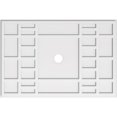 thumbnail image 1 of Ekena Millwork CMP40X26BX-03000 3 in. ID x 14 in. Rectangle Beaux Architectural Grade PVC Contemporary Ceiling Medallion, 1 of 1