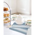 thumbnail image 4 of Blue Ombre Stripe Kitchen Dish Towels for Drying Dishes Set of 2, Farmhouse Simple Striped Waffle Weave Microfiber Hand Tea Bathroom Towels Quick Dry & Absorbent Towel 12x12, 4 of 7