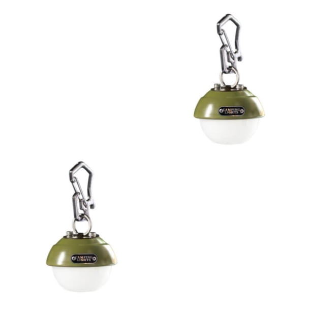 Soidarity Linterna retro Led Camping Light Carpa Iluminación de camping con gancho colgante Impermeable para Garden Street Path Equip Bayas/Verde Oscuro 2piezas