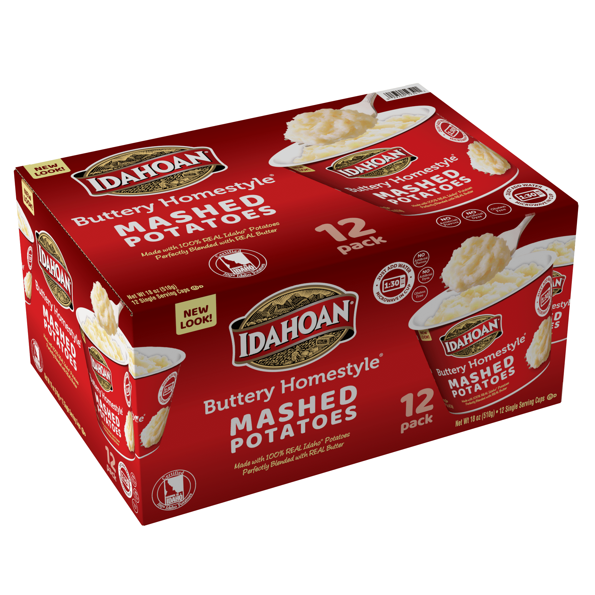 Idahoan Buttery Homestyle® Mashed Potatoes Cup Club Pack - Walmart.com