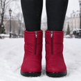 thumbnail image 6 of Knivor Women Front Zip Quilted Winter Snow Boots Fleece Lined Non‑Slip Ankle Boots for Women Cold Weather Daily Outdoor Footwear, 6 of 9