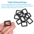 thumbnail image 3 of Uxcell Metal Rectangle Rings Buckle, Zinc Alloy Adjuster Sliders Webbing Strap Fasteners Black 19mm, 3 of 7