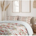 thumbnail image 6 of Ambesonne Floral Duvet Cover Sets, Spring Watercolor Style, 2-Queen, White Green and Pink, 6 of 7