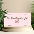 thumbnail image 4 of License Plate, Just a Girl Bow Art Decorative Front,Personalized Stainless Steel License Plate Cover For Men Women,12.2" X 6.2", 4 of 6