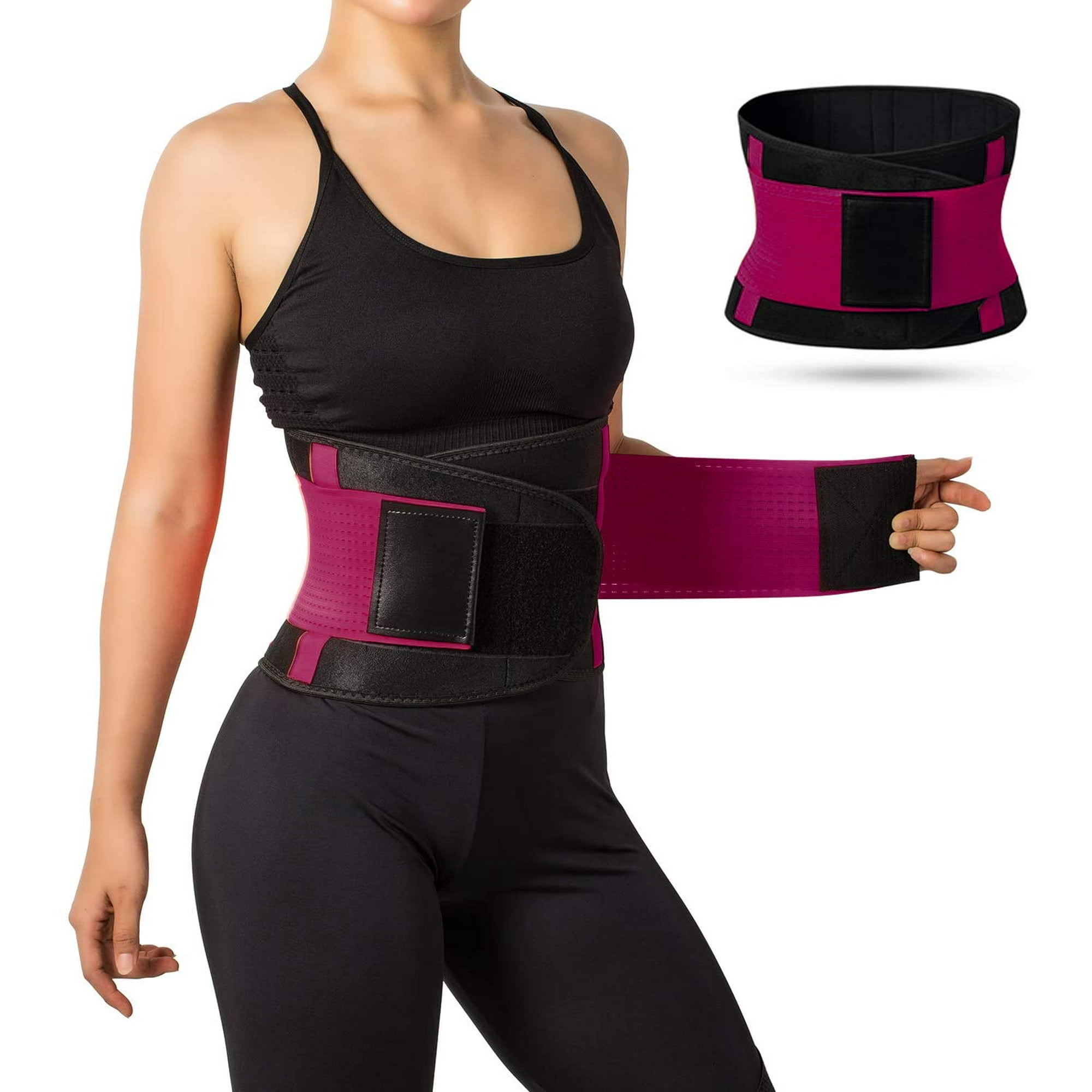 Ekiwen Women s Waist Sweat Belt Workout Shaping Waist Cincher Firming Workout Belt Fat Burning Band Tighten Your Belly Lose Weight Exercise S