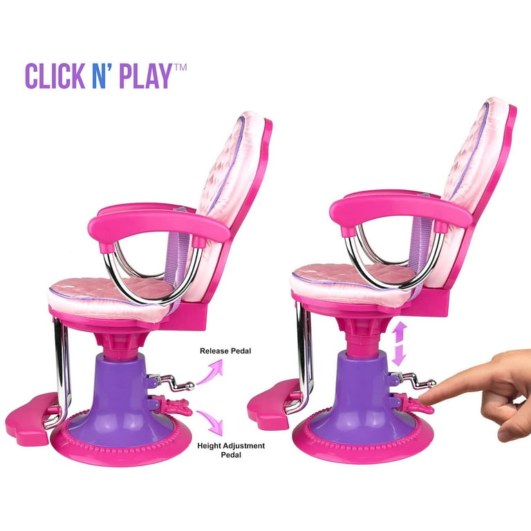 Pretend Play Hair Salon Toy for Girls, Click N' Play Doll Salon