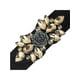 thumbnail image 2 of Cinturones elásticos para mujeres, banda de cintura vintage elegante con flor de rosa de strass para vestido abrigo 80x6cm/31.5x2.4" banda negra-champán, 2 of 6