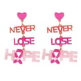 thumbnail image 5 of Pink Ribbon Earrings for Women Alloy Cancer Awareness Jewelry Strength Fighter Inspirational Gift Set Survivor Support Tiny Hoop Earrings Comfort Items for Cancer Patients Get Well Soon, 5 of 6