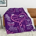 thumbnail image 3 of LHSHID Happy 60th Birthday Gifts Blanket for Women Her Wife Sister Mom Friends Grandmother Coworker Boss 60th Birthday Blankets Throw 60th Birthday Gift Ideas Gifts for 60th Birthday 50x60in, 3 of 6