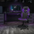 thumbnail image 2 of Flash Furniture X10 Gaming Chair, Racing Style Ergonomic Office Chair, Height Adjustable Swivel Computer Chair with Flip-Up Arms, Purple/Black LeatherSoft, 2 of 13