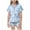 07-Sky Blue, variant on oqasdz Girls Summer Outfits 2 Piece Set Short Sleeve Top With Bow Print And Elastic Waist Shorts Casual Pajamas For Toddler Kids/4-5 Years