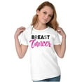 thumbnail image 3 of Beat Breast Cancer Support Awareness Womens Fitted Plus Size Graphic Tee Brisco Brands 3X, 3 of 5