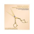 thumbnail image 4 of 6.5-Inch Full Golden Hair Cutting Scissors With Blue Sapphire For Professional Or Home Use, 4 of 5