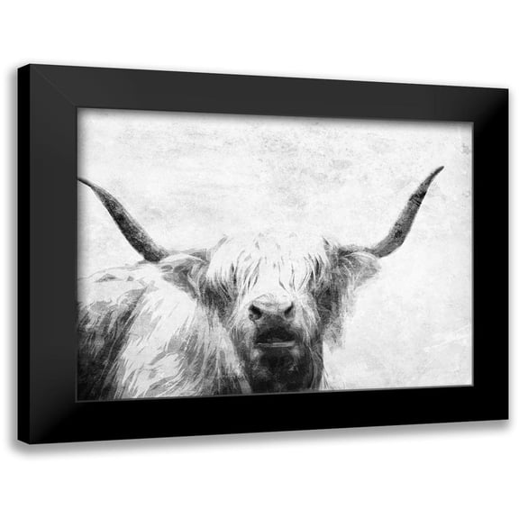 Villa, Milli 14x12 Black Modern Framed Museum Art Print Titled - The Bull Look BW