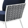 thumbnail image 5 of Modway Stance Outdoor Patio Aluminum Right-Facing Armchair in White Navy, 5 of 8