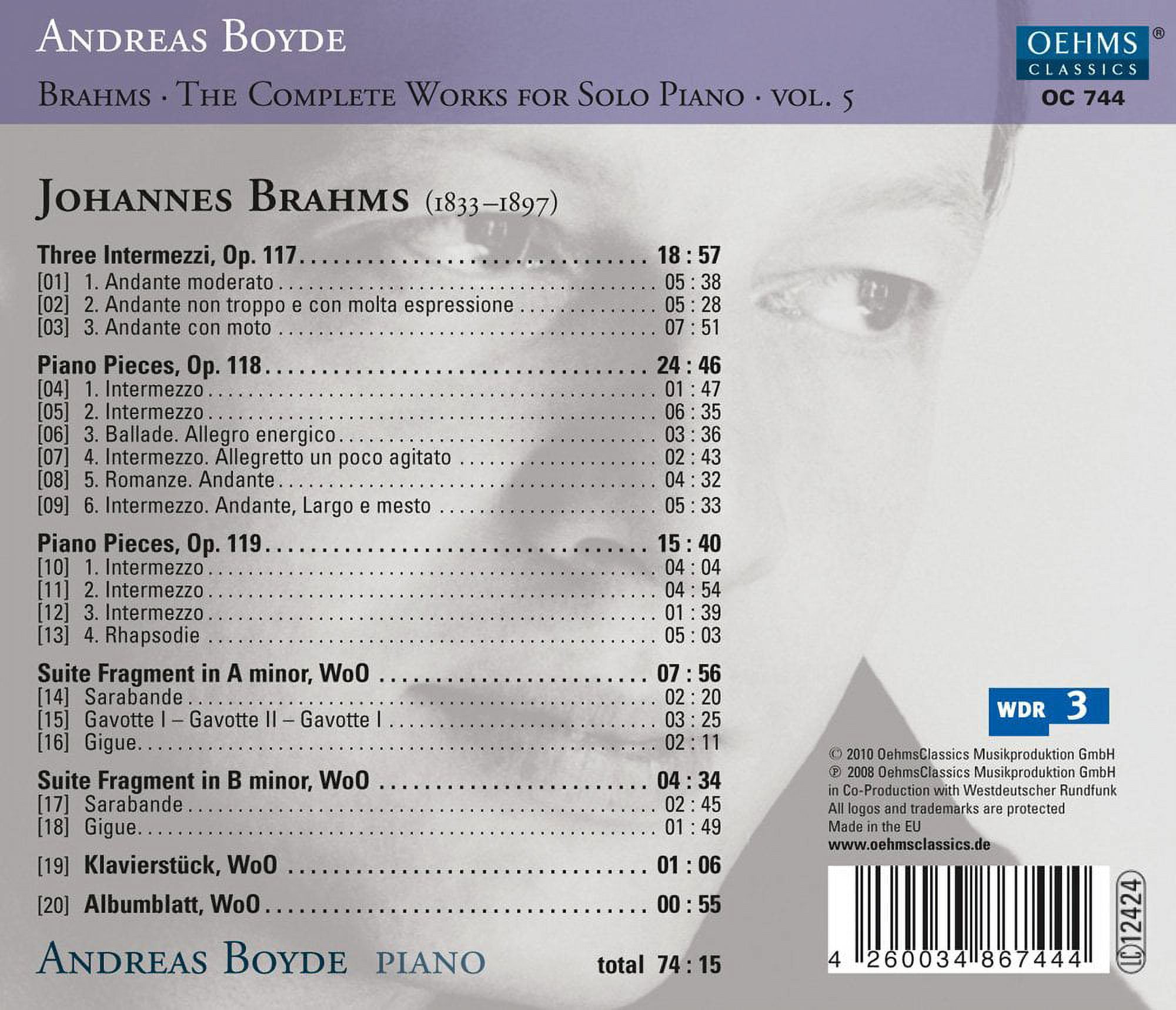 Andreas Boyde - Complete Works for Solo Piano 5 - Music & Performance - CD