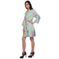 thumbnail image 3 of Moomaya Short Robe For Women Plus Size Printed Cotton Robe Lightweight Nightwear, 3 of 6