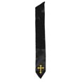 thumbnail image 1 of Moluckfu Lightweight Black Priest Stole with Cross for Church Choir and Pastoral Use, 1 of 7