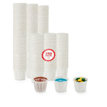MT Products Paper Portion Cups 1 oz Disposable Sauce Cups - Pack of 350