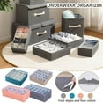 thumbnail image 2 of Drawer Underwear Storage Box Dormitory Folding Underwear Sorting Box Wardrobe Storage Cloth Art Socks Sub-packing Box, 2 of 9
