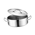 thumbnail image 3 of Olla caliente de acero inoxidable, utensilios de cocina con tapa, olla gruesa para sopa, olla para cocinar para picnic, cocina, barbacoa, reunión Diámetro 16cm, 3 of 8