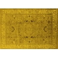 thumbnail image 1 of Ahgly Company Machine Washable Indoor Rectangle Oriental Yellow Traditional Area Rugs, 8' x 12', 1 of 4