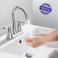 thumbnail image 2 of Grifo de baño Hurran de 4 pulgadas cromado con 2 manijas para lavabo con 3 orificios, 2 of 7