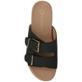 thumbnail image 5 of Journee Womens Cosette Double Strap and Buckle Slip On Flat Sandals, 5 of 10