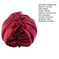 thumbnail image 7 of Adjustable Satin Faux Silk Bonnet Front Knot Back Adjustable Buckle Large Long Curly Hair Wrap Elastic Drawstring Beauty Hat, 7 of 7