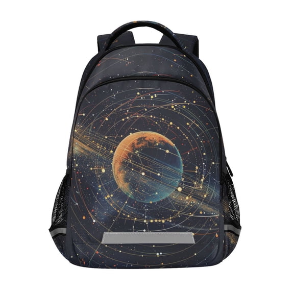 ALAZA Planet Space Stars Backpack Elementary School Bag Bookbag Travel Rucksack