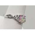 thumbnail image 3 of Size 10, Pink Fire Opal Topaz Sterling Silver Ring, 3 of 6