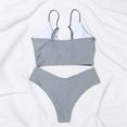 thumbnail image 2 of Abcnature Women's Bikini Swimsuits Sets, Thong Bikini Sets Bikini Two Piece Filled Soild Beachwear Swimwear Bikini Sets for Women Gray S, 2 of 4