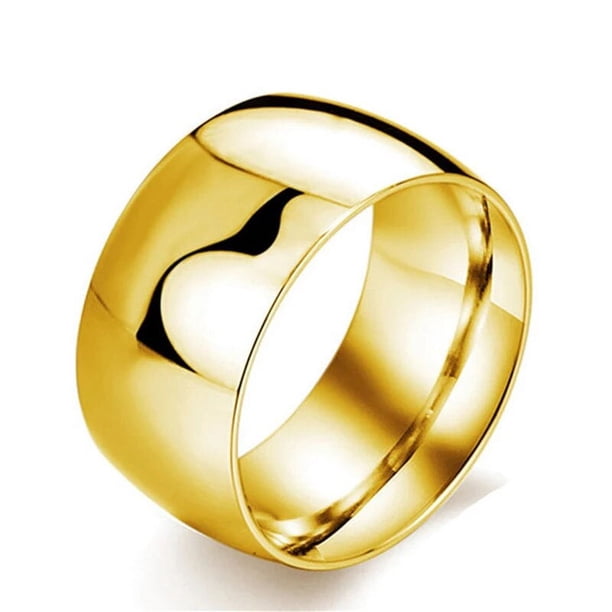 MANGOSKY-Anillo de titanio negro de 12mm de ancho para hombre y mujer, personalizado, grabado