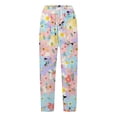 thumbnail image 4 of YUANGUANST Women's Wide Leg Pants Women's Spring And Summer Casual 3D Printed Back Pocket Cotton And Linen Pants Office Slacks, 4 of 4
