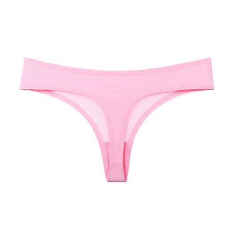 Fulorrnie Underwear for Women High Waisted Thong Comfort Seamless Panty Sport Banded Waist Elastic Breathable Panties Pink M