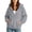 Gray, variant on QQZ 2026 Fall Winter Wrap V Neck Pullover Hoodies For Women, Loose Sweatshirt For Women, Comfy Hoodies For Women With Kangaroo Pocket