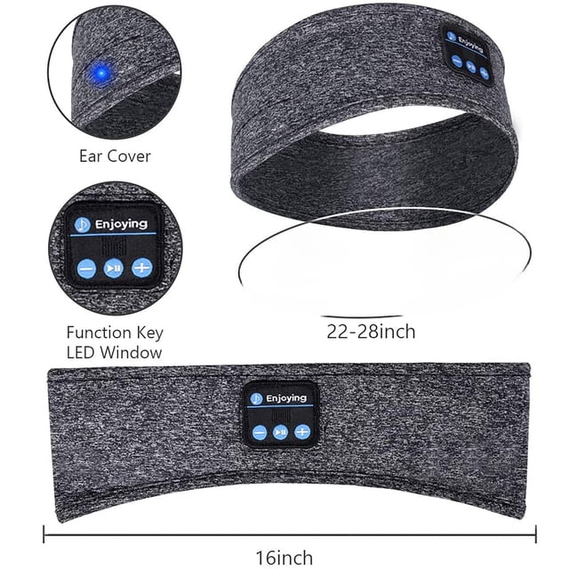 Pañuelo para la cabeza con música Bluetooth, pañuelo para la cabeza con música deportiva inalámbrica, pañuelo para la cabeza deportivo con Bluetooth