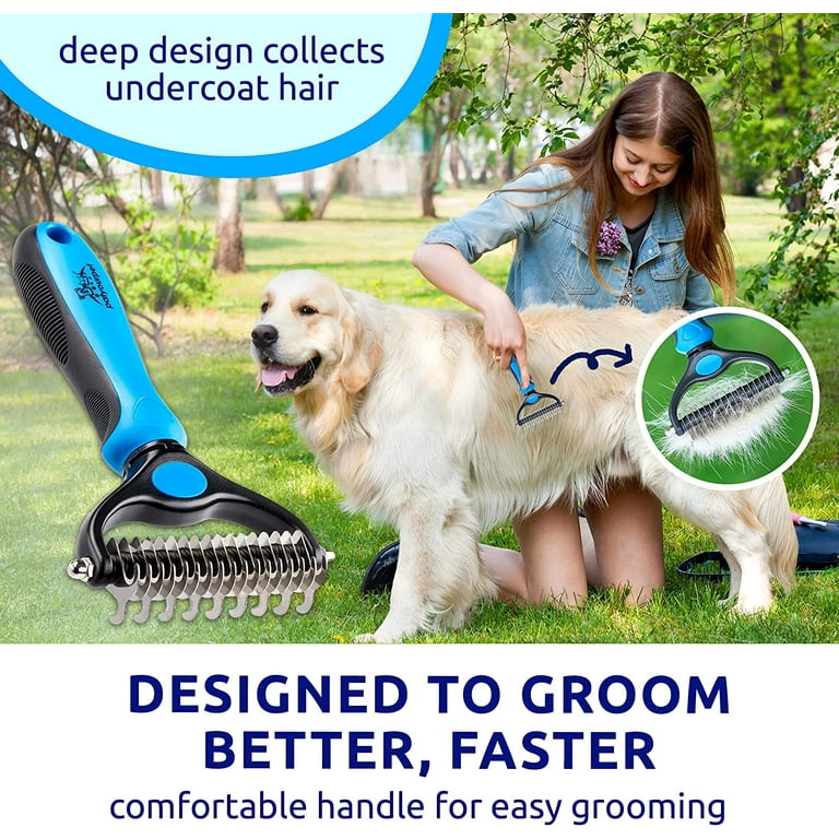 Deshedding Dog Brush Double-Sided Pet Brush for Cats and Dogs