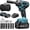 700N, variant on 650N.m/480Ft-lbs Brushless Wrench,1/2" Cordless w/ 2x4.0Ah & 6 Sockets, 3300RPM Power Electric Driver for /DIY Furniture/Lawn Mower, Blue Toolbox
