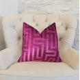 thumbnail image 2 of Plutus Velvet Maze Runner Fuchsia Handmade Luxury Pillow 12"L x20"W, 2 of 3