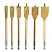 thumbnail image 2 of COMOWARE Spade Drill Bit Set- Paddle Flat Bits, Hole Cutter, Titanium Coating, Carbon Steel, Woodworking, 6-Pieces, 3/8"-1", 2 of 4