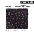 thumbnail image 2 of WIRESTER 4.7 x 9 Inch Server Book for Waitress, Waiter Wallet with Zipper Pocket & Magnetic Closure, Restaurant Waitstaff Organizer – Purple Tone Hearts Pattern, 2 of 6