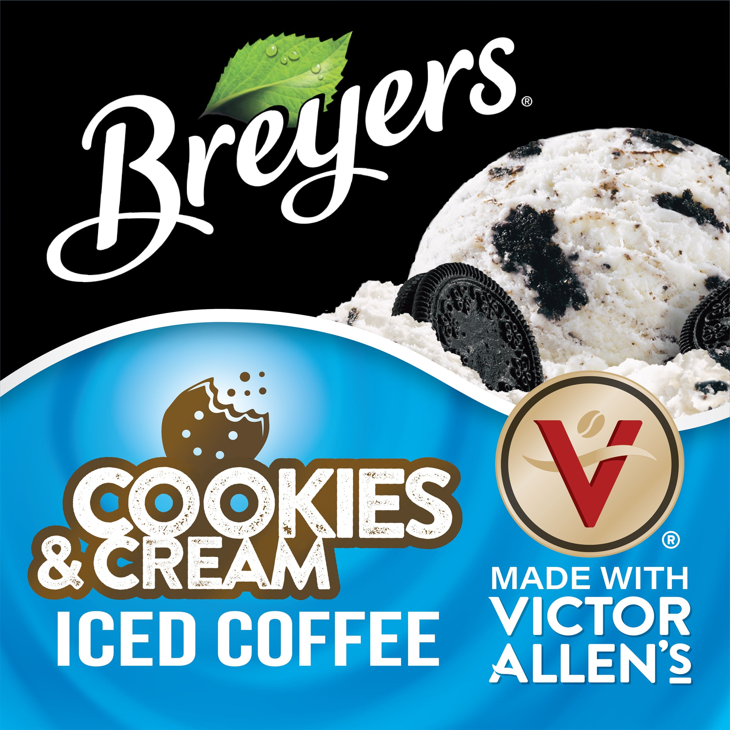 Iced Latte, Breyer's Cookies & Cream Flavored, Ready to Drink, 12 Pack - 8oz Cans