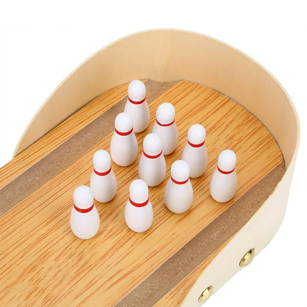 Rdeghly Tableau Mini jeu de bowling en bois décoration de bureau jouets  pour enfants, jouet bowling de bureau, mini jeu de bowling 