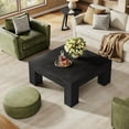 thumbnail image 4 of Finmind 39.4-Inch Square Coffee Table for Living Room, Farmhouse All Wood Accent Center Cocktail Table, 4 of 7