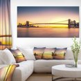 thumbnail image 1 of Brooklyn Bridge Panorama Yellow Sky, 1 of 3