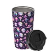 thumbnail image 2 of Lsque Skull mushroom space Pattern Travel Coffee Mug 16oz: Insulated Coffee Cup with Leakproof Lid, Coffee Tumbler, Reusable Coffee Cups with Seal Lid, 2 of 8
